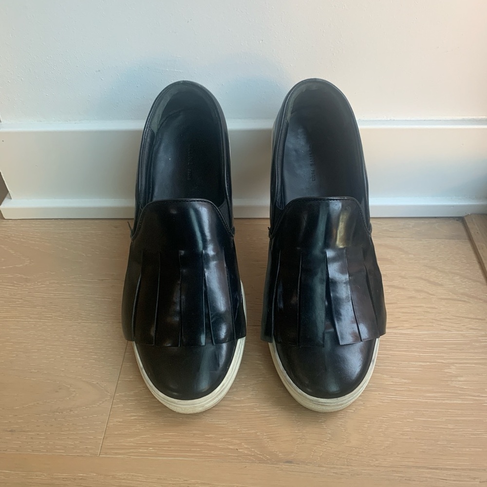 Celine leather slip on skate shoe